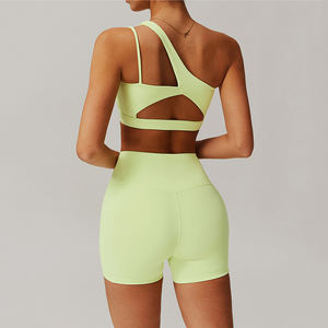 Set Sportivo da Donna di Alta Qualità in Due Pezzi, Abbigliamento Fitness, Leggings da Palestra, Pantaloncini Sportivi, Reggiseno, Completo da Yoga per Allenamento - Product Image 4