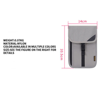 Pochette de voyage pour le cou, porte-passeport, porte-billets, sac anti-RFID, organiseur de documents