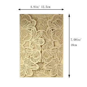 การ์ดเชิญพิเศษ หลายสี ดีไซน์พิเศษ ปรับแต่งการพิมพ์ ตัดด้วยเลเซอร์ สำหรับงานวันเกิด งานแต่งงาน พร้อมซอง - Product Image 4