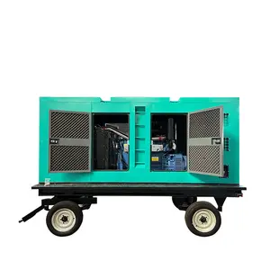 Mobile power station outdoor silent trailer 120KW kilowatt diesel generator set for road rescue
