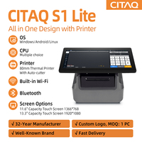 Sistem Terminal POS CITAQ S1 Lite All-in-one Multi-OS Android/Windows/Linux dengan Layar Sentuh Kapasitif 13,3 Inci