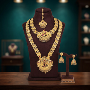 Wholesale Forming 14K 18K 24K Gold Filled <b>Mini</b> & Long Combo Necklaces Traditional Design Jewelry Set Brass Gold Fashion Jewelry - Product Image 2