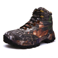 Chaussures tactiques d'extérieur pour homme, imperméables, isolées, camouflage, en cuir et caoutchouc Vibram, pour la randonnée, toutes saisons, vente en gros