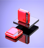 Mini Banco de Energía Ultra Delgado y Colorido de 10000mAh con Doble Puerto USB Tipo-C, Correa, Pantalla LED, Linterna, Carga Rápida y Portátil