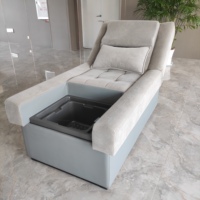 Fauteuil de pédicure électrique réglable, table de massage des pieds de 90 cm de large avec trou facial, réflexologie des jambes, canapé-lit de massage thaïlandais complet