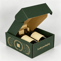 Boîte en carton ondulé recyclable antichoc, imprimée en quadrichromie, pour l'expédition et l'emballage de champagne