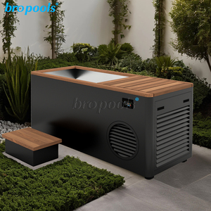 Bropool hiện đại thép không gỉ ngoài trời lạnh Plunge bồn tắm 1HP Máy làm lạnh cho <span class=keywords><strong>Ice</strong></span> Bath phục hồi cho nhà phòng tập thể dục Wellness biệt thự khách sạn - Product Image 1