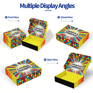 Custom Printed Corrugated Eco Yellow Mailer Box with Logo for Skincare Cosmetic Subscription Packaging Gift Sets - Product Image 3