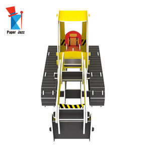 Rompecabezas de papel <span class=keywords><strong>3D</strong></span> al por mayor Mini excavadora de juguete DIY para niños vehículo de ingeniería de montaje - Product Image 4