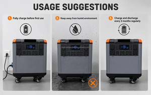 Station d'alimentation portable LiFePO4 5000W 5376Wh grande capacité EU 230V, générateur solaire UPS pour alimentation de secours hors réseau à domicile - Product Image 6