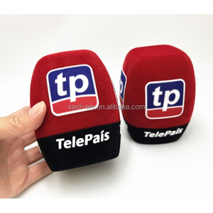 Goede verkoper microfoonschuim windscherm microfoonspons hoes print logo voor buiten tv-interviews - Product Image 3