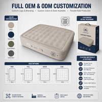 Matelas pneumatique de camping moderne pleine grandeur, lit pliable portable avec housse en tissu moelleux, pour la maison, l'extérieur et l'hôtel
