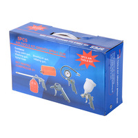 Outil pneumatique Pistolet à peinture Pistolet à air comprimé Pistolet de gonflage des pneus Pistolet de lavage 5pcs Kits d'outils pneumatiques Nouveau type de tuyau