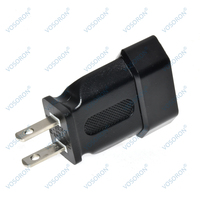 Adaptateur de prise européen vers américain CEE7/16 vers NEMA 1-15P 2 broches Adaptateur de voyage pour les États-Unis, le Canada, le Mexique YL-1122
