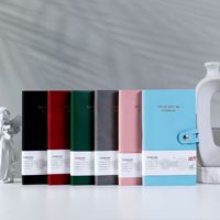 Carnet A5 en cuir PU couleur unie, reliure thermique cousue, papier ligné épais, journal de bureau minimaliste pour entreprise