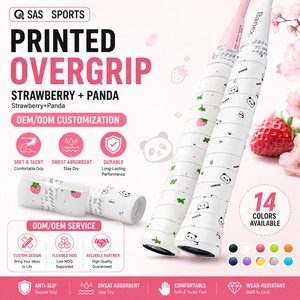 Overgrip per Racchetta da Tennis Personalizzato, Nastro Antiscivolo in PU Morbido 0,7mm, Assorbente, con Motivi Panda, Floreali e Galattici - Product Image 2