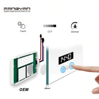 Specchio LED Intelligente con Dimmer CCT, Interruttore Touch, 12V 5A, 2 Pulsanti, Display Ora e Temperatura con Memoria per Specchi da Bagno di Alta Gamma