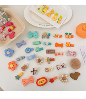 Barrettes à cheveux tendance en tissu à nœud papillon motif dessin animé, sûres pour bébé, bords lisses, cadeau d'anniversaire, accessoire de coiffure prêt à l'emploi pour petites filles