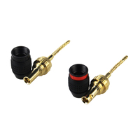 Conector de Audio Tipo Banana de 4mm Chapado en Oro con Tornillos de Seguridad para Cable de Altavoz