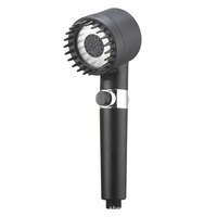Ensemble de douche à effet pluie moderne en chrome ABS à poignée unique avec inverseur pour maisons, hôtels et salles de bain