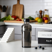 Bouteille d'eau Longstar personnalisée 500 ml sans BPA avec infuseur à thé pour la gym, les voyages, le camping, idée cadeau