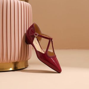 <span class=keywords><strong>Scarpe</strong></span> <span class=keywords><strong>con</strong></span> tacco alto a punta, sexy, stile francese, scollate, <span class=keywords><strong>con</strong></span> fibbia singola e tacco nascosto, ideali per il commuting - Product Image 3