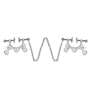Female Bells Nipple Breast <b>Clamps</b> With Chain <b>Clips</b> Stimulator Flirt Breast Nipple <b>Clips</b> Bondage Bdsm Slave Women Adult Sex Toys - Product Image 4