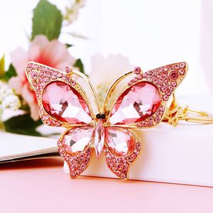 Crystal Butterfly Keychain Full Rhinestone <b>Key</b> <b>Chain</b> for Women Girl Car Handbag Bag Charm Pendant <b>Key</b> Ring - Product Image 3
