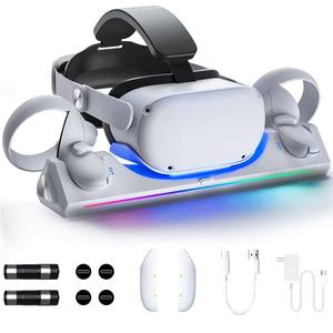 Accesorios <span class=keywords><strong>para</strong></span> Realidad Virtual, 2 Soportes de Carga, Cargador Rápido, Absorción Magnética, Compatible con <span class=keywords><strong>PC</strong></span>, Base Duradera, Caja <span class=keywords><strong>para</strong></span> <span class=keywords><strong>Casco</strong></span> de Realidad Virtual, Modelo Q6 CE - Product Image 5