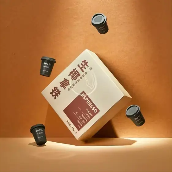 Op Maat Gemaakte Milieuvriendelijke Duurzame Materiaal Kartonnen Smaak Koffie Capsule Espresso Verpakking Met Inzetstukken