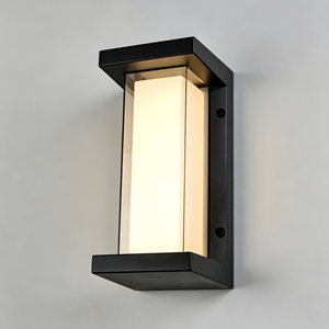 Lampada da parete moderna nera impermeabile regolabile Led su e giù acrilico lampada da parete per l'illuminazione esterna - Product Image 1