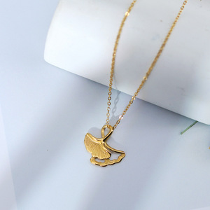 Ginkgo Leaf Style Necklace Women's Advanced Clavicle <b>Chain</b> All-match Accessories Necklace - Product Image 4