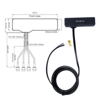Antenne Lora étanche, antenne combinée WIFI+GPS+LTE, fréquence personnalisée, antenne combinée 3-en-1, connecteur Fakra, câble