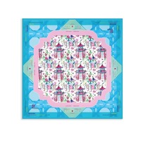 En stock : Mahjong américain 160 tuiles avec tapis acrylique aquarelle Chinoiserie, 4 couches, gravé, portable