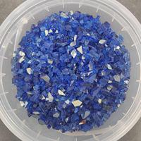 Pierres de verre réfléchissantes bleues Azuria, verre brisé pour cuisine, salle de bain, salon, cheminée, extérieur, hôtel, villa, jardin
