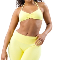 Ensemble de yoga sans couture AliExpress transfrontalier : Soutien-gorge de sport et pantalon pour course en extérieur et fitness