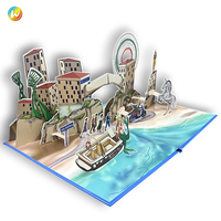 Cartes 3D Pop-up Artisanales Personnalisées pour Anniversaires et Brochures de Sites Touristiques avec Vernissage Brillant et Impression Offset