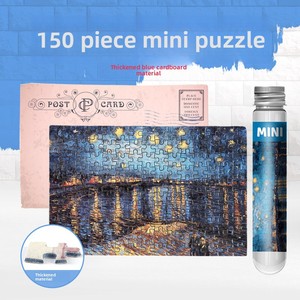 Rompecabezas Personalizado de 150 Piezas en Mini Tubo de Ensayo <span class=keywords><strong>para</strong></span> Adultos, Rompecabezas de Dibujos Animados, Juguete <span class=keywords><strong>para</strong></span> Niños, Rompecabezas de Papel Azul, Venta al Por Mayor de Fábrica - Product Image 3
