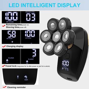 Rasoirs 5 en 1, rasoir rotatif rechargeable 7D pour hommes chauves, étanche IPX6, kit de toilettage humide et sec, rasoir électrique pour hommes - Product Image 4