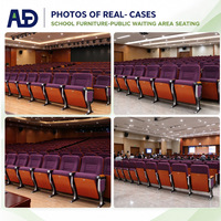 Fabricant de chaises d'auditorium, sièges fixes en rangée, chaise d'auditorium à siège rabattable, chaise de salle de cinéma pour projet de cinéma
