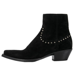 Chaussures de <span class=keywords><strong>luxe</strong></span> en <span class=keywords><strong>daim</strong></span> pour hommes, bottes à rivets européennes et américaines, bottes pointues givrées pour hommes, chaussures habillées tendance - Product Image 5