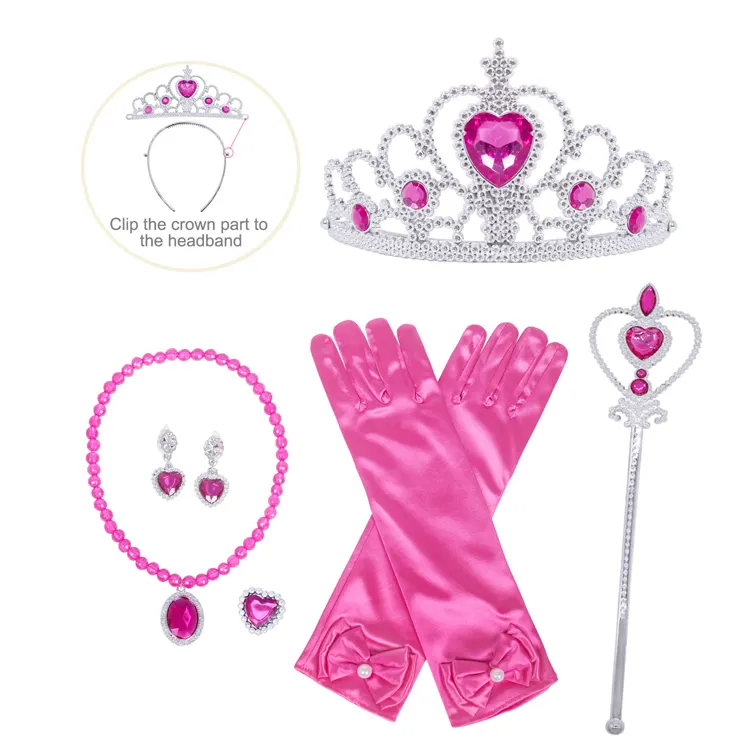 Accesorios de moda para niña, accesorios de princesa, cetro de disfraz, accesorios de inglete, peluca DE CORONA DE Princesa, parte de Halloween para niño 2021