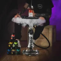 Chicha russe Alpha Apache Light Luxury en acier inoxydable, narguilé à tuyau unique en verre, ensemble complet, coffret cadeau