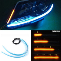 Tiras de luz de coche Flexible Auto superficie señal de giro freno DRL Led Luz de circulación diurna accesorios de coche Luces Para Carro