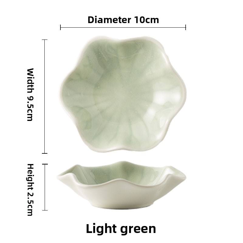 Wave border - Glazed variation plate light green