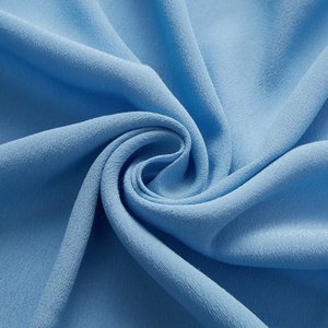 Tissu Popeline Crêpe Léger Teint Uni Bleu Tranquille pour Filles, 45% Rayonne 55% Viscose, Respirant et Résistant au Rétrécissement, Vente en Gros - Product Image 4
