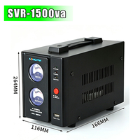 Stabilisateur de tension monophasé haute précision 1500VA, type servo, AVR automatique, protection contre les surtensions et les sous-tensions pour le marché africain