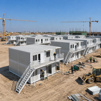 Chambre modulaire en conteneur, adaptée à une habitation temporaire dans les camps miniers, les camps de réfugiés, les abris temporaires et autres lieux