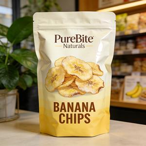 Bolsa de Alta Barrera con Cierre Reutilizable y Forro de Aluminio para Snacks Orgánicos Hechos a Mano, Papas Fritas y Chips, Diseño OEM Gratuito, Bajo MOQ, Bolsa para Chips de Plátano - Product Image 2