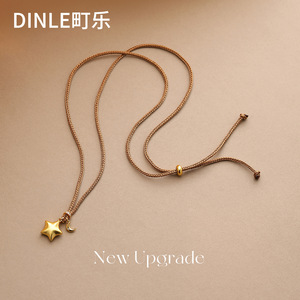 สร้อยคอ Dinle Star Sweater  วัสดุโลหะผสมสังกะสีสีทอง  สำหรับผู้หญิง ของขวัญ เครื่องประดับ - Product Image 1